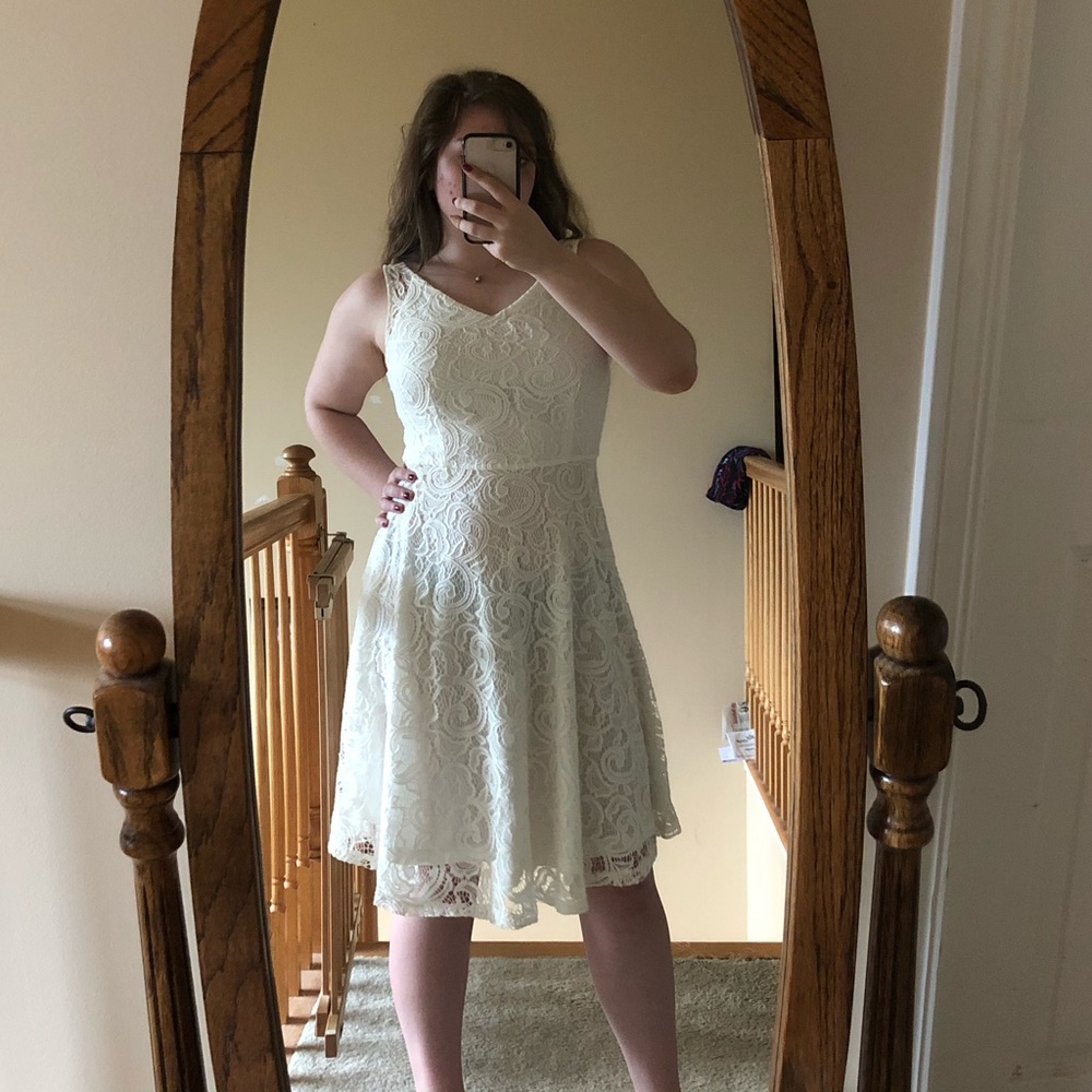 White lace dress
